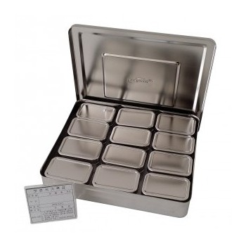 스텐 사각 점보 보존식 용기 12세트