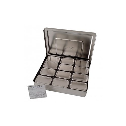 스텐 사각 점보 보존식 용기 12세트