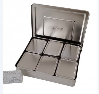 스텐 사각 점보 보존식 용기 6세트