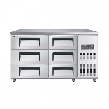 고급형 높은 서랍식 보냉테이블 1500 직접 냉각 냉장 375L 올 스텐