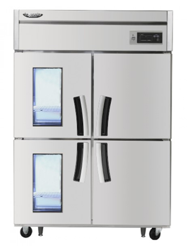 라셀르 수직형 유리도어 간냉식 45박스 냉장510L 냉동504L 고급스텐
