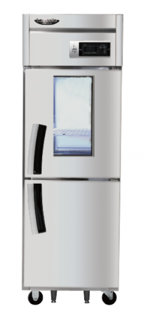 라셀르 수직형 직냉식 600L 유리도어 냉장2칸 522L(유리도어:1)